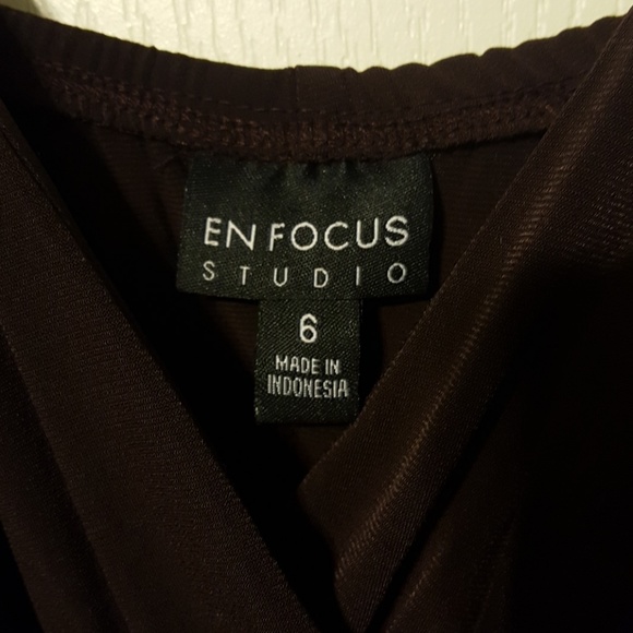 En Focus Studio brown dress sz  6 - Picture 3 of 4